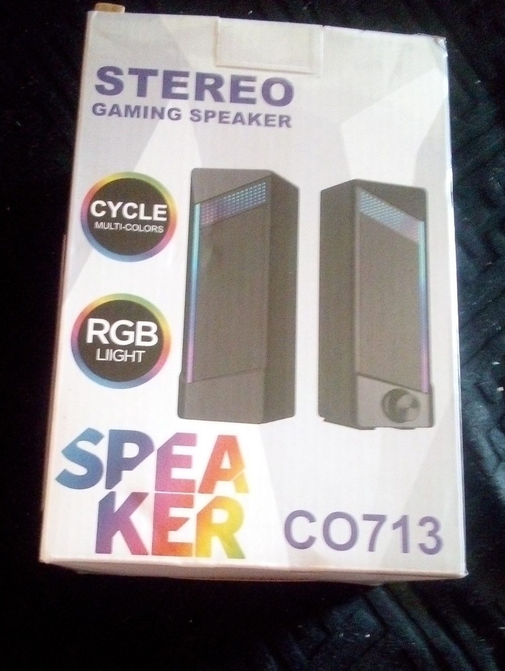 Stereo Gaming Speaker C0713 - Black with RGB Light New In Box
